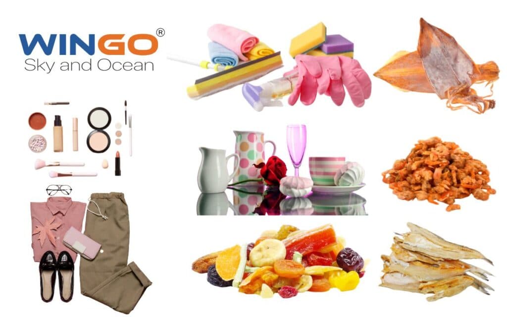 Các mặt hàng gửi đi Toronto