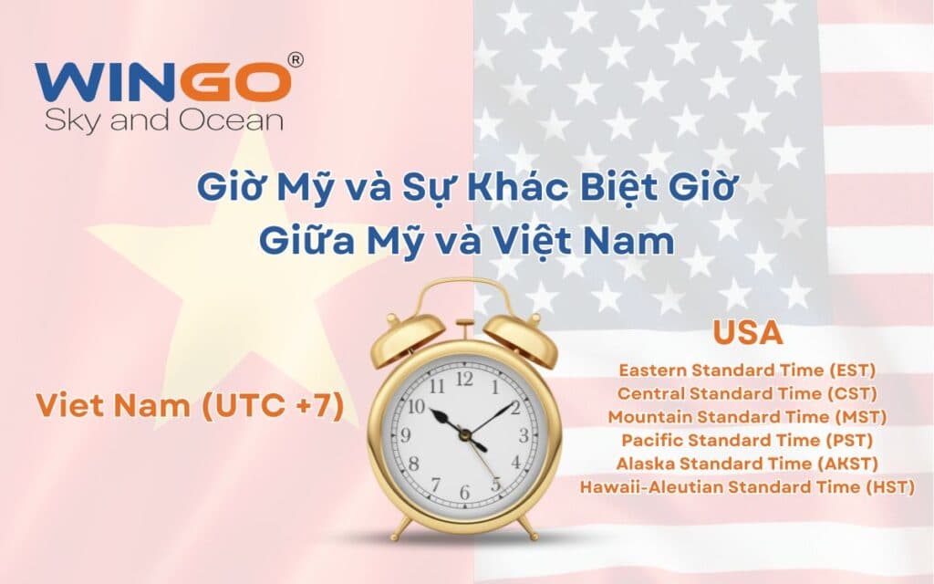Múi giờ Việt nam và múi giờ Mỹ