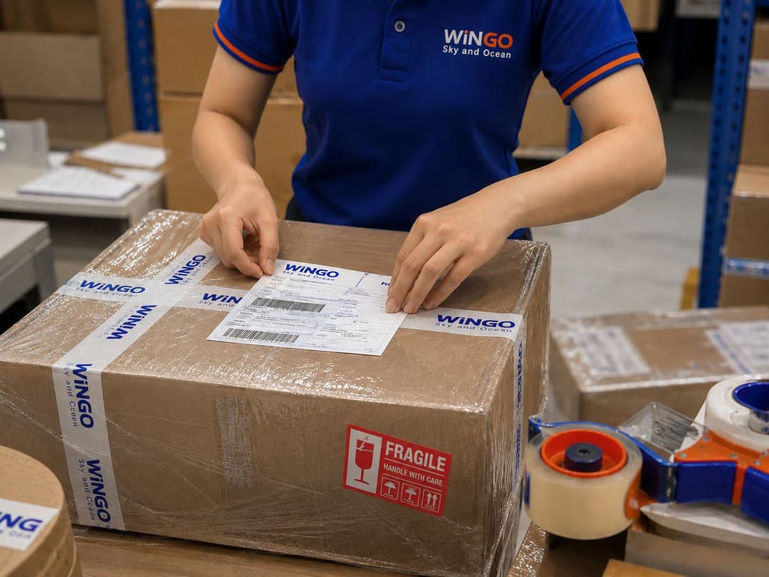 Đóng gói an toàn, đúng quy định tại kho Wingo