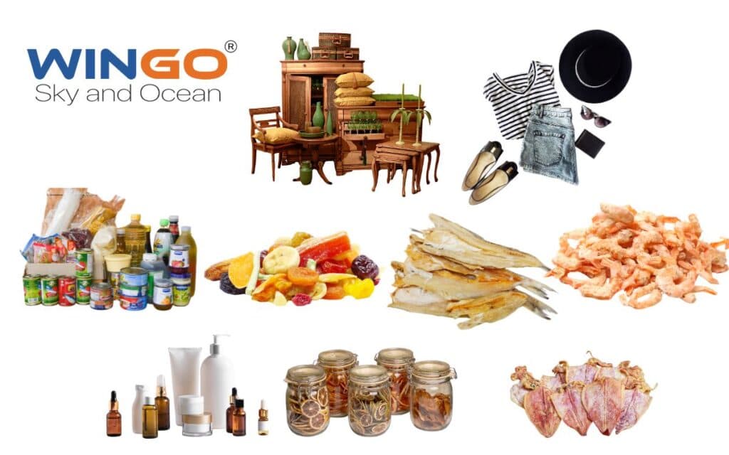 Các mặt hàng gửi đi Edmonton