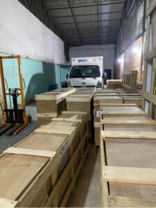 Cargo at the Wingo sea freight warehouse