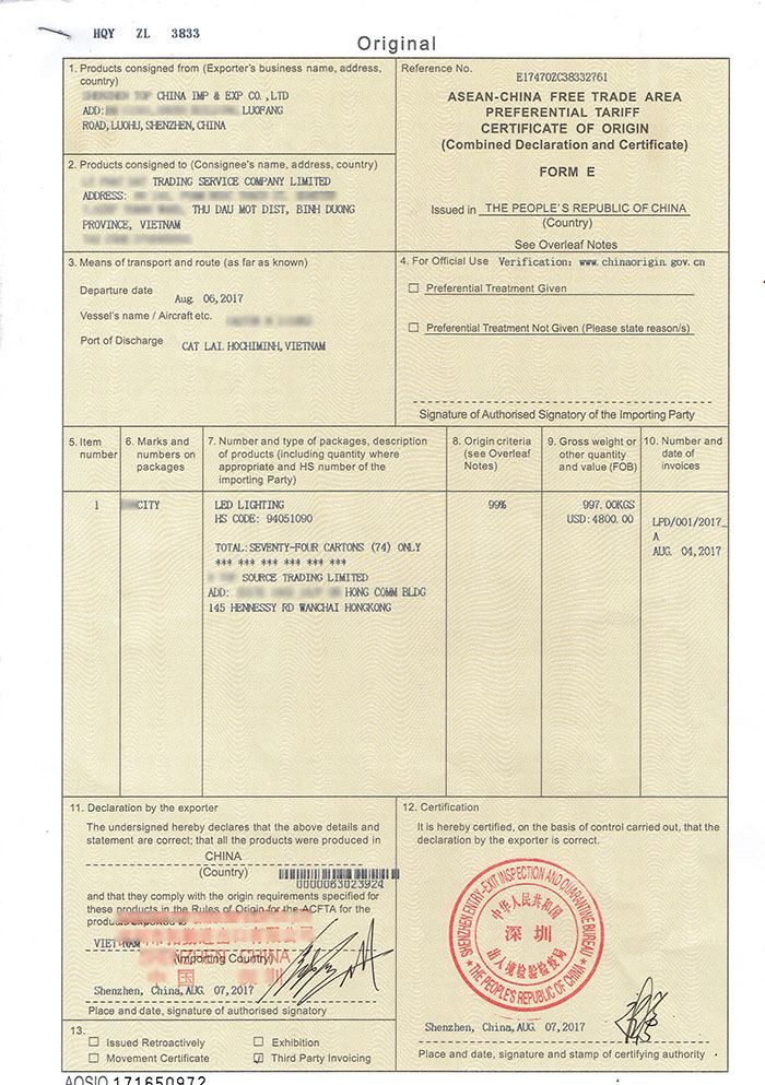 CO Form E Là Gì? Quy Định, Nội Dung Và Thủ Tục Xin Cấp CO Form E