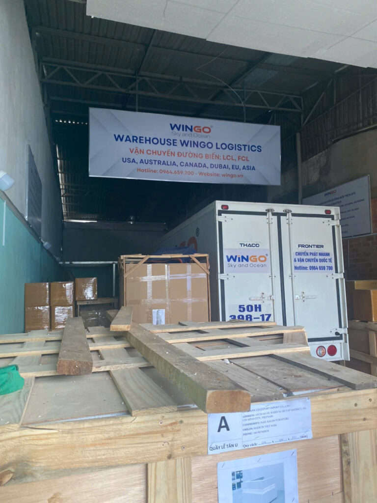Dịch vụ vận tải đường biển quốc tế uy tín Wingo Logistics Kho tiếp nhận hàng hóa đường biển tại Wingo Logistics