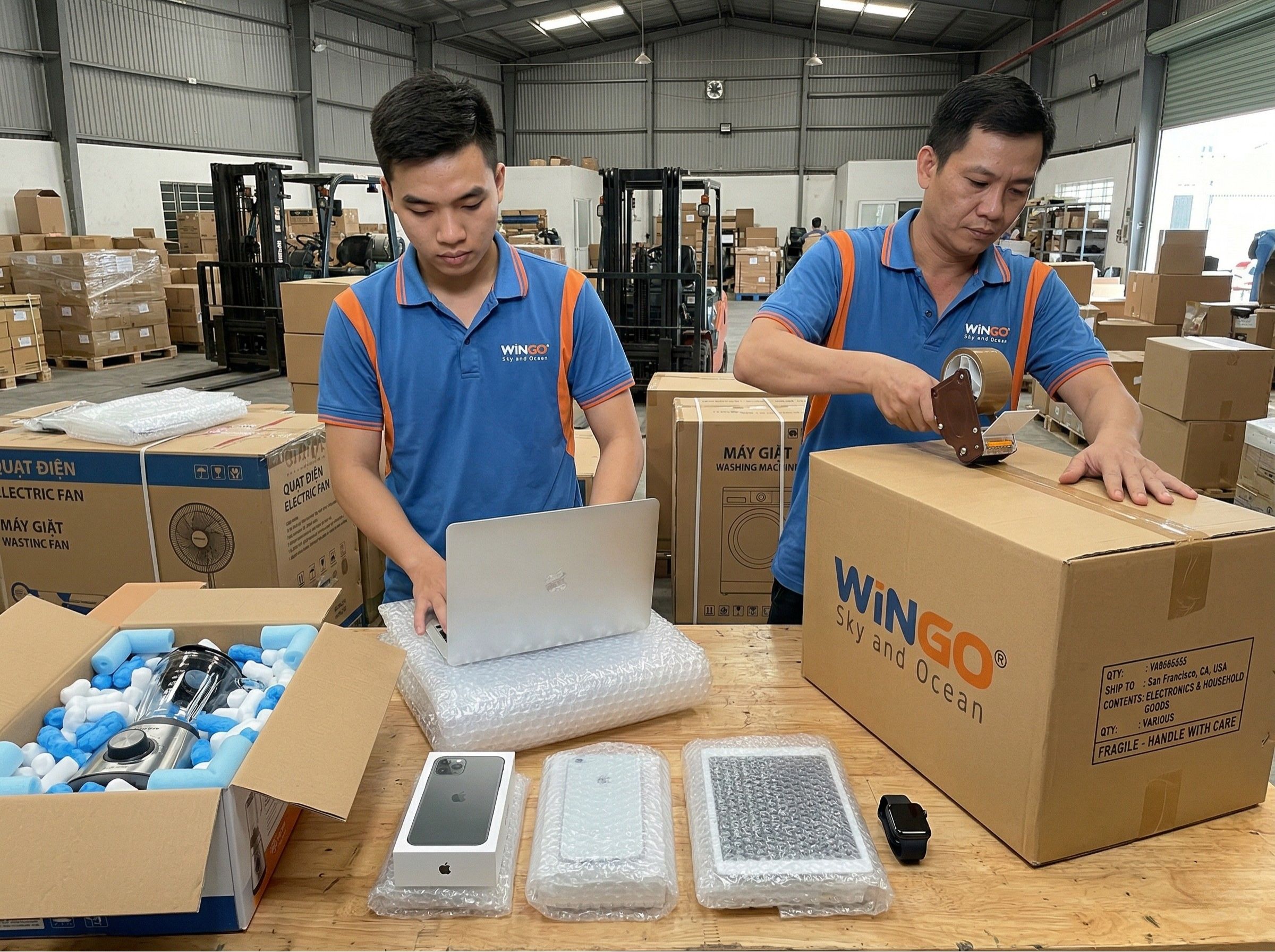 Gửi hàng điện tử đi Mỹ