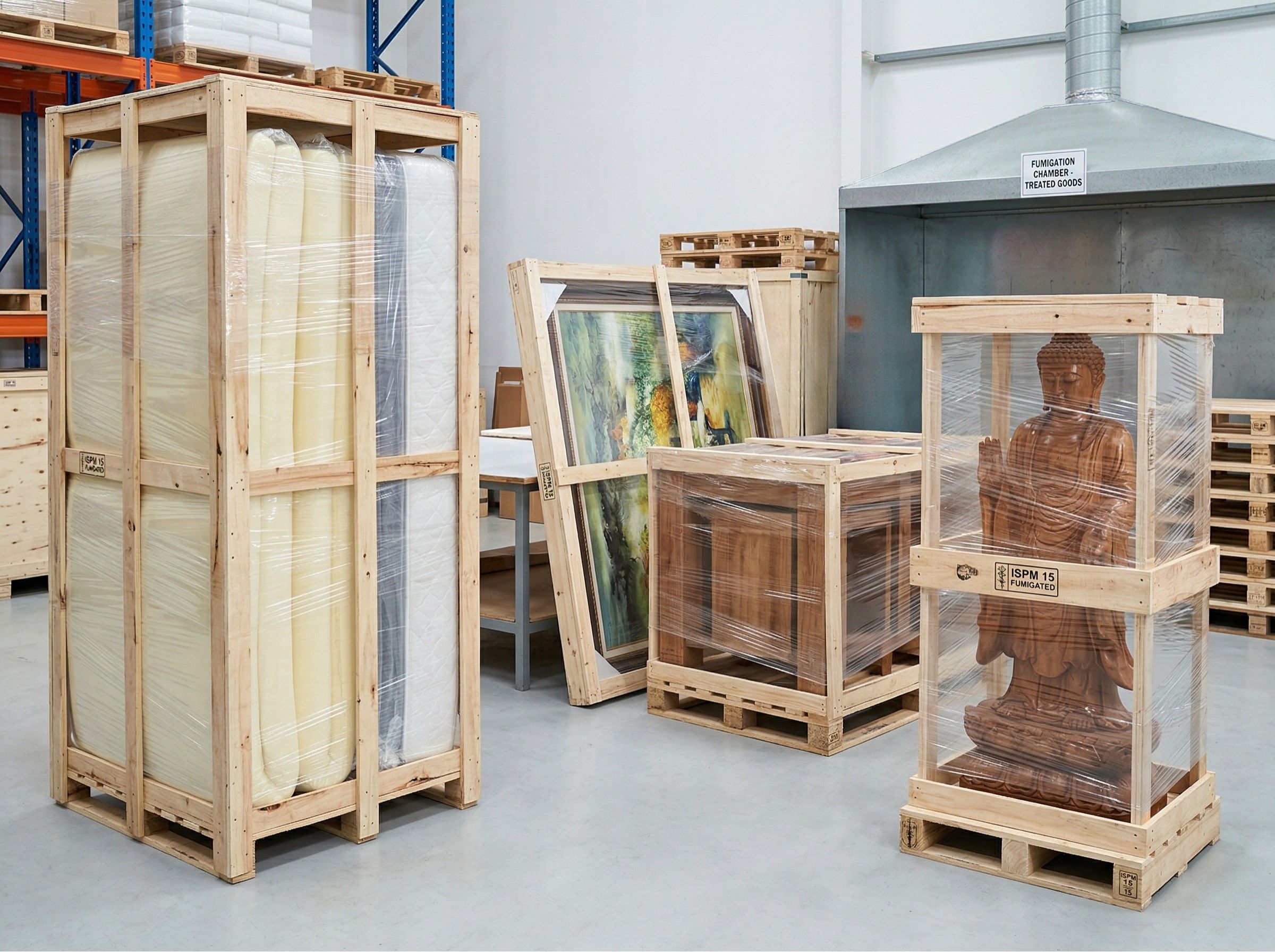 Đóng nệm Kymdan kiện gỗ