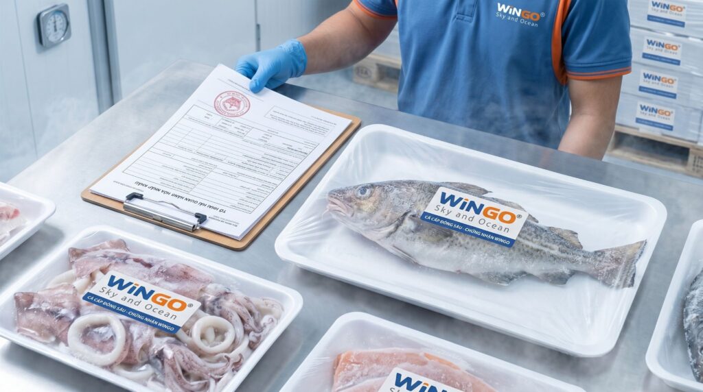 Dịch Vụ Gửi Hàng Đông Lạnh Đi Châu Âu (EU) Bao Thuế Trọn Gói - Bảng Giá Tốt Nhất 2026 Danh mục các mặt hàng thủy hải sản, thực phẩm đông lạnh và dược phẩm được phép gửi đi các quốc gia Châu Âu theo quy định nhập khẩu mới nhất.